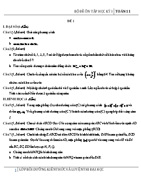 Bộ đề ôn tập học kỳ I Toán 11